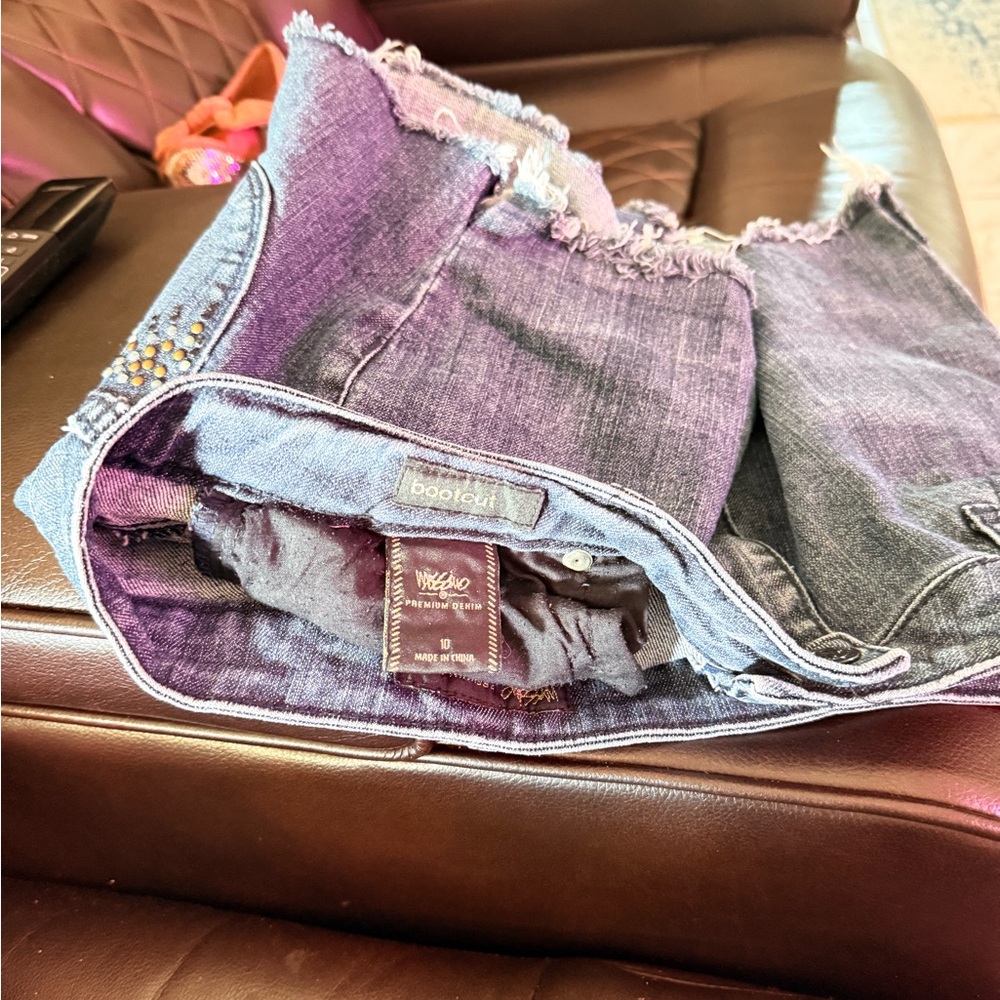 Waistband Detail Bootcut Women Jeans - Indigo Blue